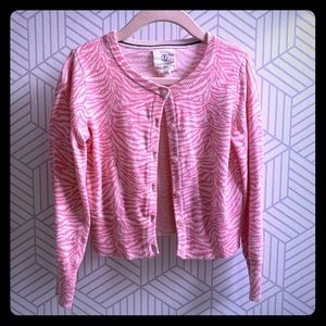 Cute pink girl's zebra sweater